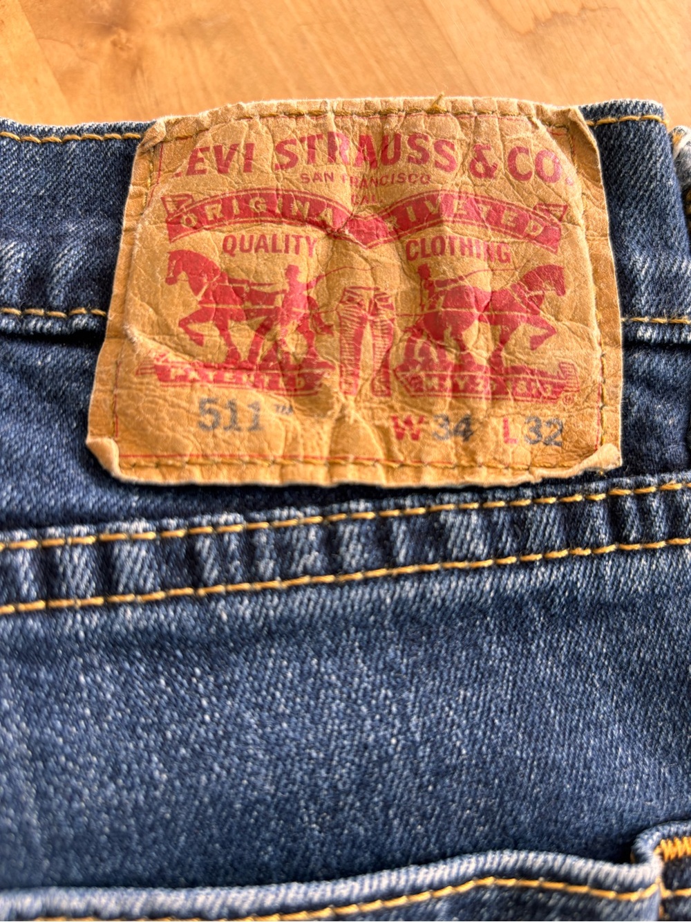 Levi’s 511 Slim Fit Blue Jeans – Men’s Size W34 L32